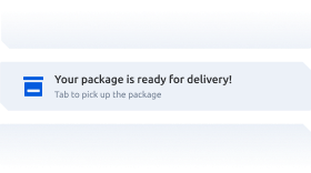 your package is ready for delivery app announcement