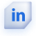 blue and white linkedin icon