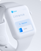 white smart watch featuring mvi app