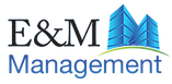 black and blue e & m management logo