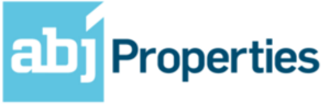 blue and turquoise abj properties logo