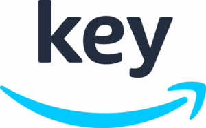 blue and turquoise AmazonKey logo
