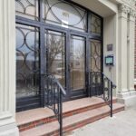 grand apartment entrance with keycom access system