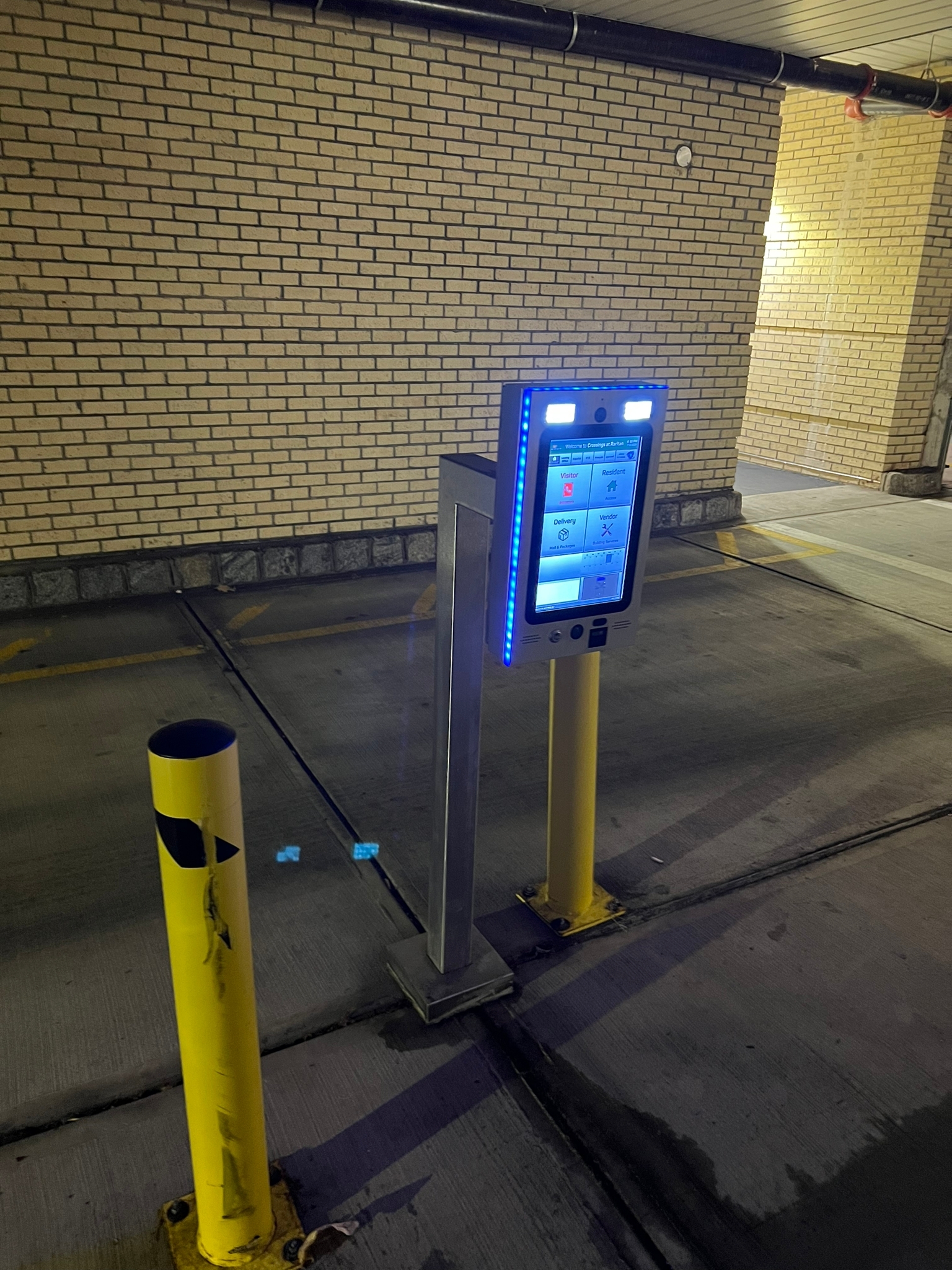 mvi access system installed in parking garage